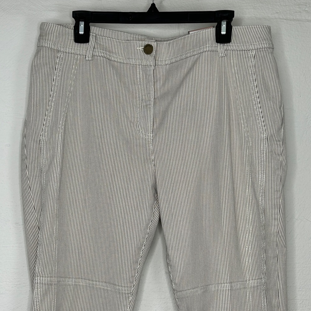 Chico's Pants Striped The Ultimate Fit Flatters Slims Size 2 (12) NEW - Picture 16 of 16